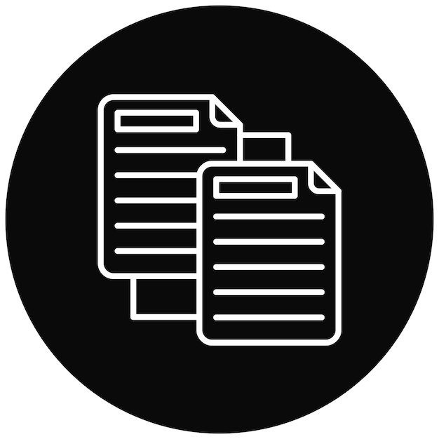 Imagen vectorial de íconos de documentos duplicados Se puede utilizar para el marketing en línea