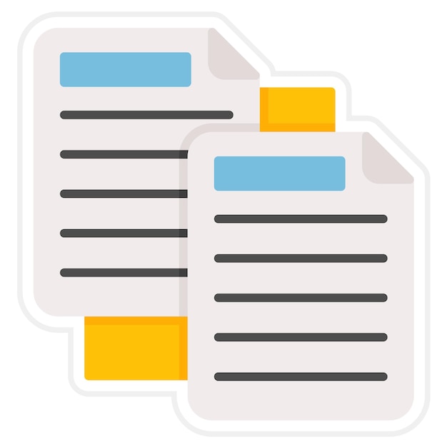 Imagen vectorial de íconos de documentos duplicados Se puede utilizar para el marketing en línea