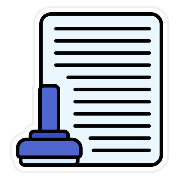 Imagen vectorial de íconos de documentos legales Puede utilizarse para la gestión de proyectos