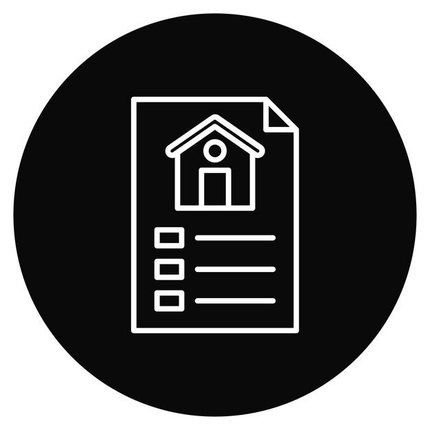 Imagen vectorial de íconos de documentos de propiedad Se puede utilizar para bienes raíces