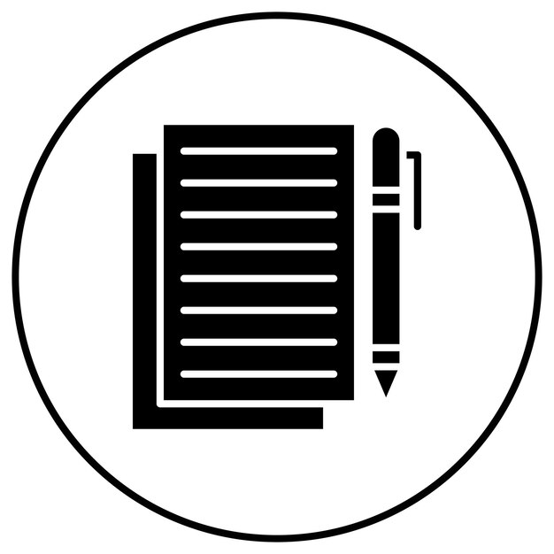 Imagen vectorial de íconos de documentos Se puede usar para Crime and Law