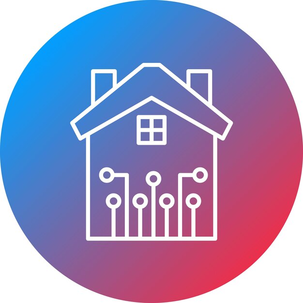 Imagen vectorial de iconos de domótica Puede utilizarse para el hogar inteligente