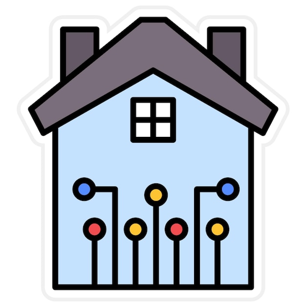 Imagen vectorial de iconos de domótica Puede utilizarse para el hogar inteligente