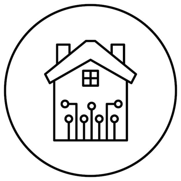 Imagen vectorial de iconos de domótica Puede utilizarse para el hogar inteligente