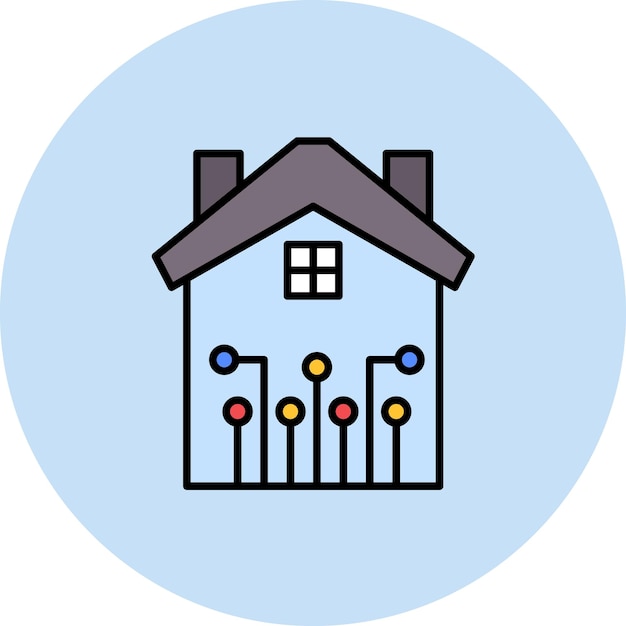 Imagen vectorial de iconos de domótica Puede utilizarse para el hogar inteligente