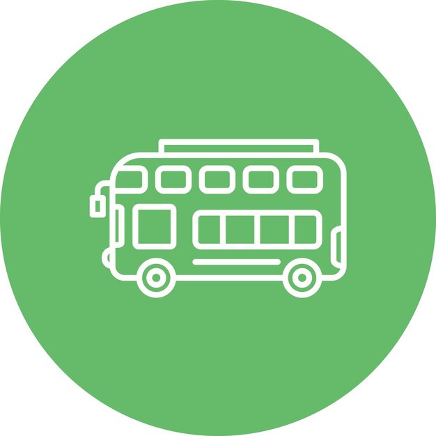 Imagen vectorial de íconos de dos pisos Puede utilizarse para el transporte