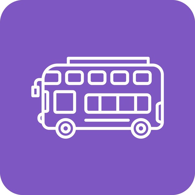 Imagen vectorial de íconos de dos pisos Puede utilizarse para el transporte