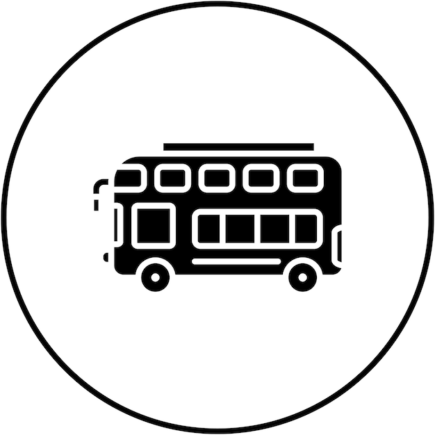 Imagen vectorial de íconos de dos pisos Puede utilizarse para el transporte