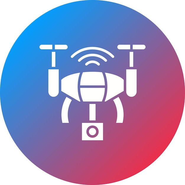 Imagen vectorial de íconos de drones inteligentes Puede utilizarse para el hogar inteligente