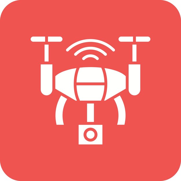 Imagen vectorial de íconos de drones inteligentes Puede utilizarse para el hogar inteligente