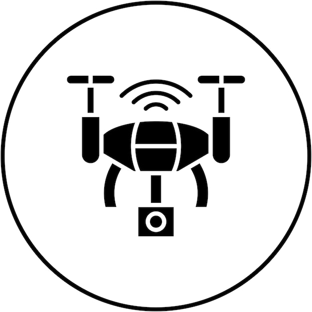 Imagen vectorial de íconos de drones inteligentes Puede utilizarse para el hogar inteligente