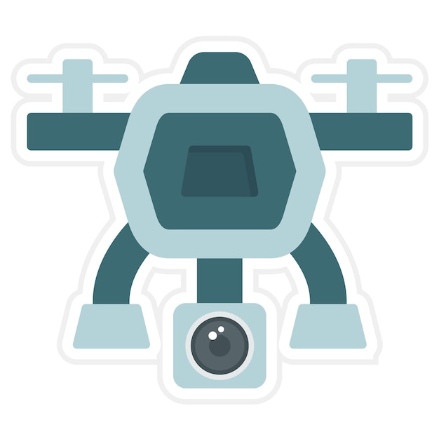 Imagen vectorial de íconos de drones puede usarse para la realidad virtual