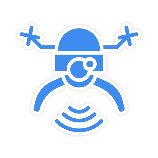 Imagen vectorial de íconos de drones puede usarse para robótica