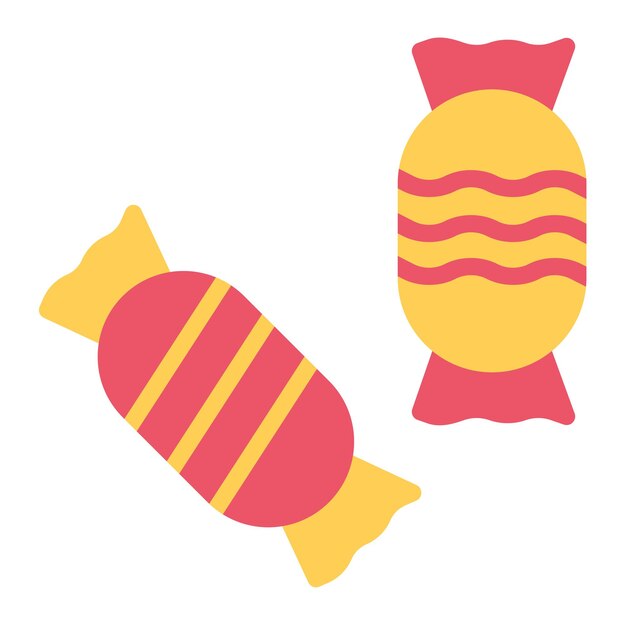 Imagen vectorial de iconos de dulces coloridos Se puede usar para Festa Junina