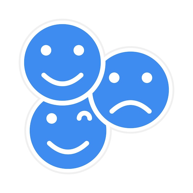 Imagen vectorial de iconos de emoticones Se puede usar para transmisión en vivo