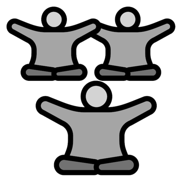 Imagen vectorial de íconos de entrenamiento de meditación Se puede usar para psicología