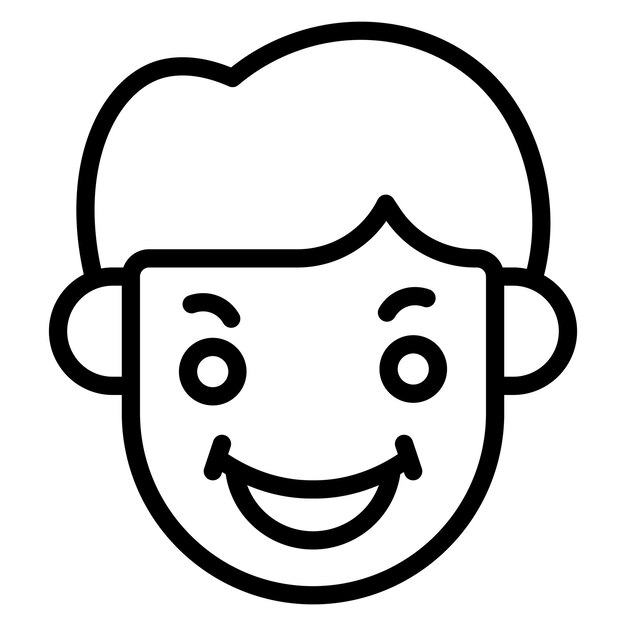 Imagen vectorial de íconos entusiastas Se puede usar para Emociones Humanas