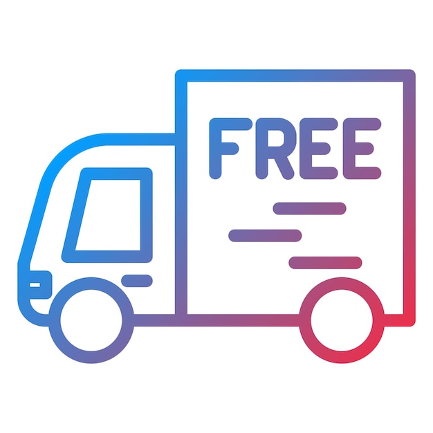 Imagen vectorial de íconos de envío gratuito Se puede utilizar para la tienda web