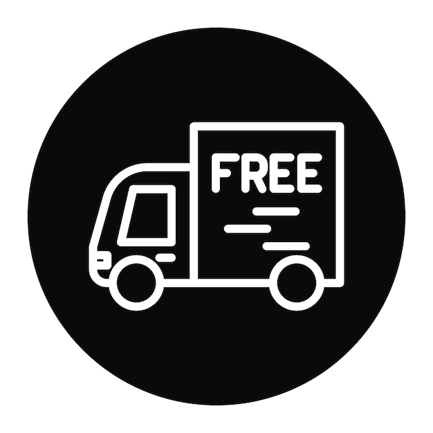 Imagen vectorial de íconos de envío gratuito Se puede utilizar para la tienda web