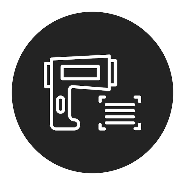 Imagen vectorial de íconos de escáner de códigos de barras Se puede utilizar para la fabricación y distribución