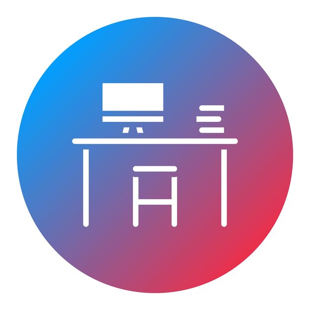 Imagen vectorial de íconos de escritorio dedicado Se puede utilizar para espacios de trabajo conjunto