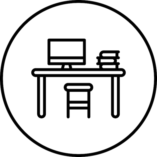 Imagen vectorial de íconos de escritorio dedicado Se puede utilizar para espacios de trabajo conjunto