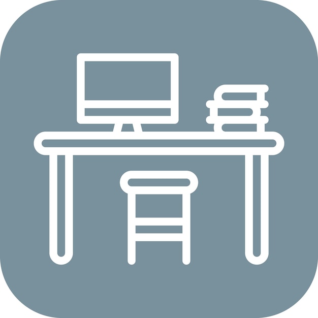 Imagen vectorial de íconos de escritorio dedicado Se puede utilizar para espacios de trabajo conjunto