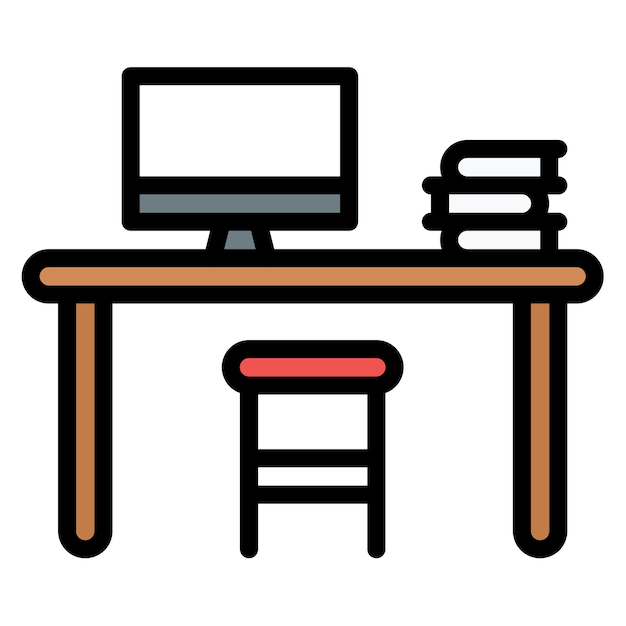 Imagen vectorial de íconos de escritorio dedicado Se puede utilizar para espacios de trabajo conjunto