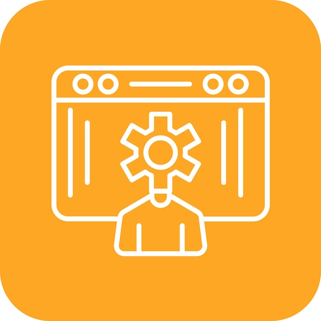 Imagen vectorial de íconos especializados en SEO Se puede usar para Digital Nomad