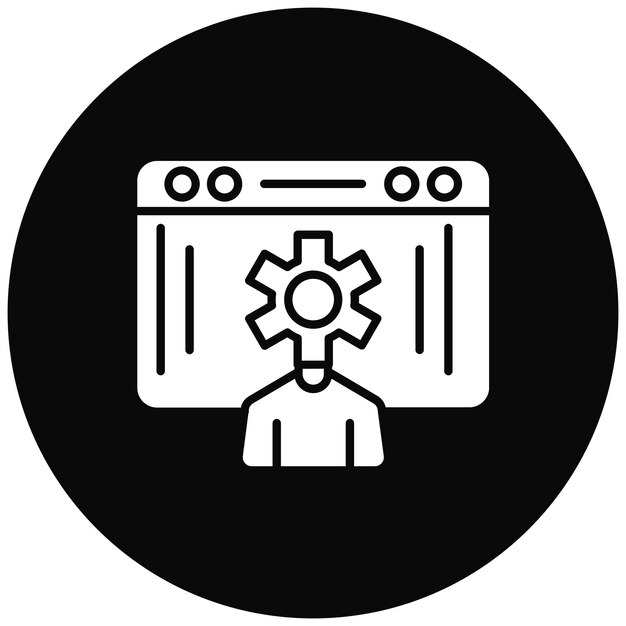 Imagen vectorial de íconos especializados en SEO Se puede usar para Digital Nomad