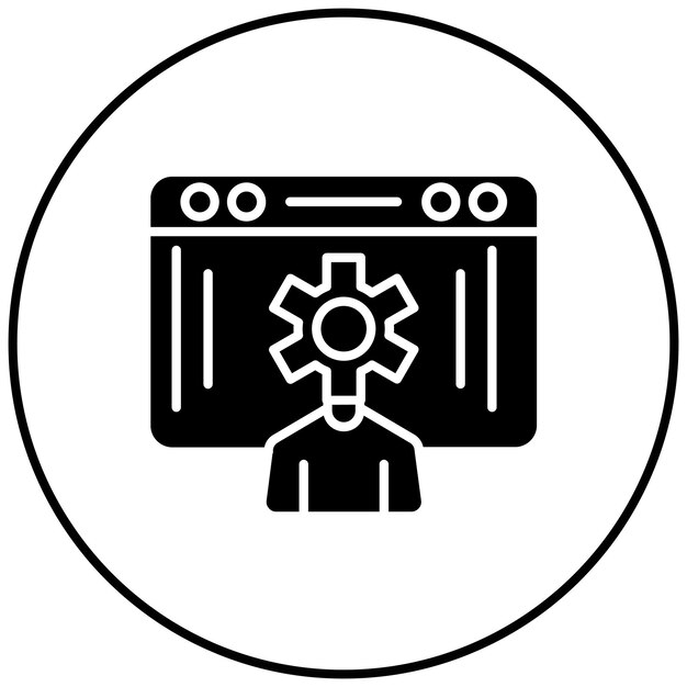 Imagen vectorial de íconos especializados en SEO Se puede usar para Digital Nomad