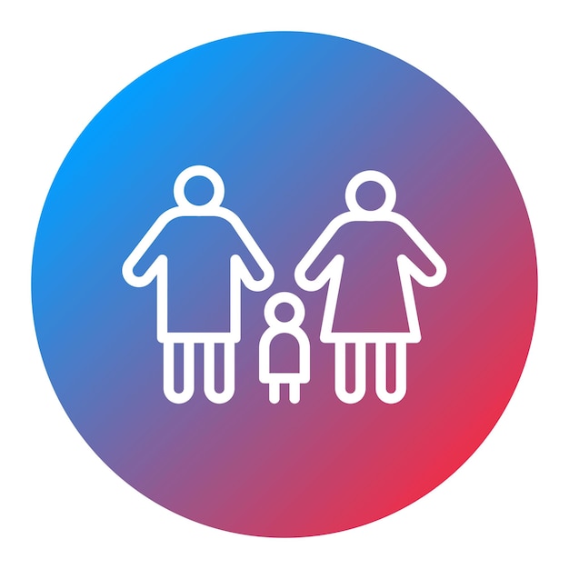 Imagen vectorial de iconos de estilo parental Se puede usar para la adopción de niños