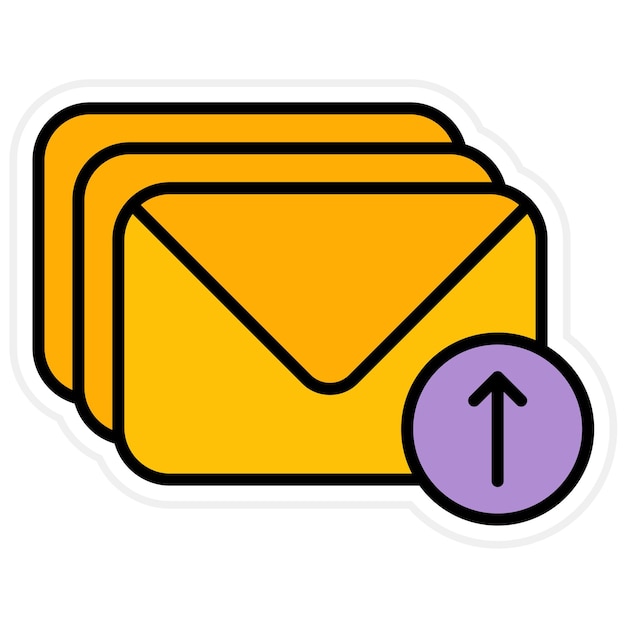 Imagen vectorial de íconos de explosiones de correo electrónico Se puede utilizar para el marketing