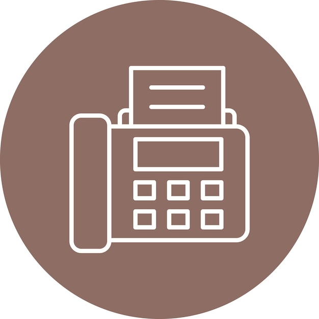 Imagen vectorial de íconos de fax Se puede utilizar para papelería de oficina