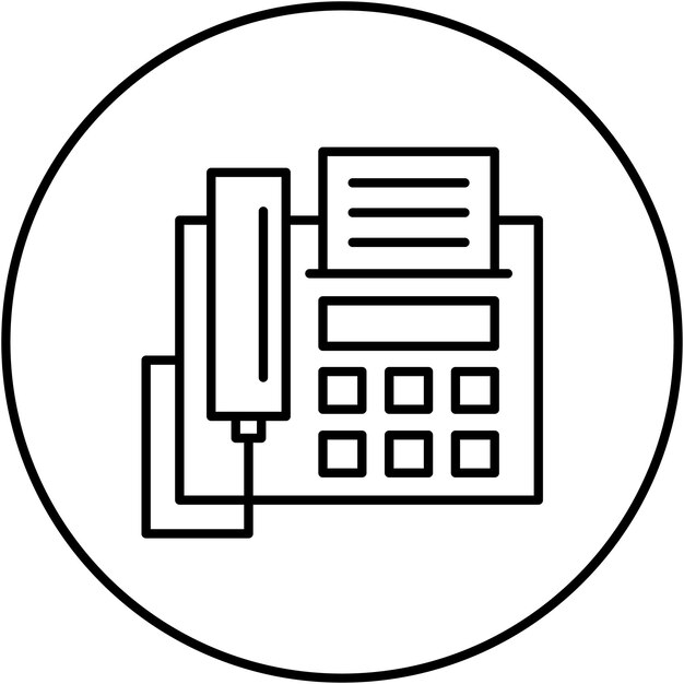 Imagen vectorial de íconos de fax Puede utilizarse para comunicaciones