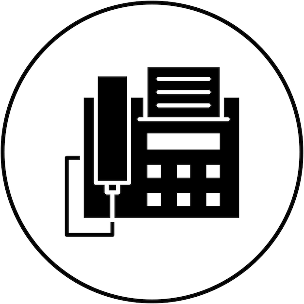 Imagen vectorial de íconos de fax Puede utilizarse para comunicaciones