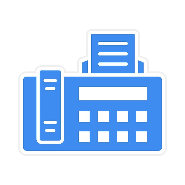 Imagen vectorial de íconos de fax Puede utilizarse para Office