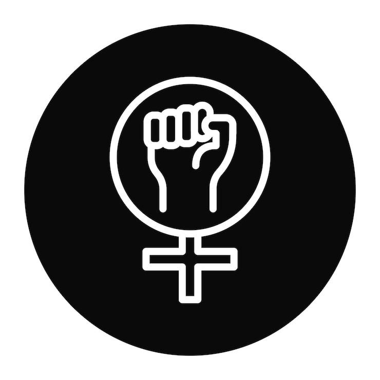 Vector imagen vectorial de íconos del feminismo se puede usar para protestas y desobediencia civil