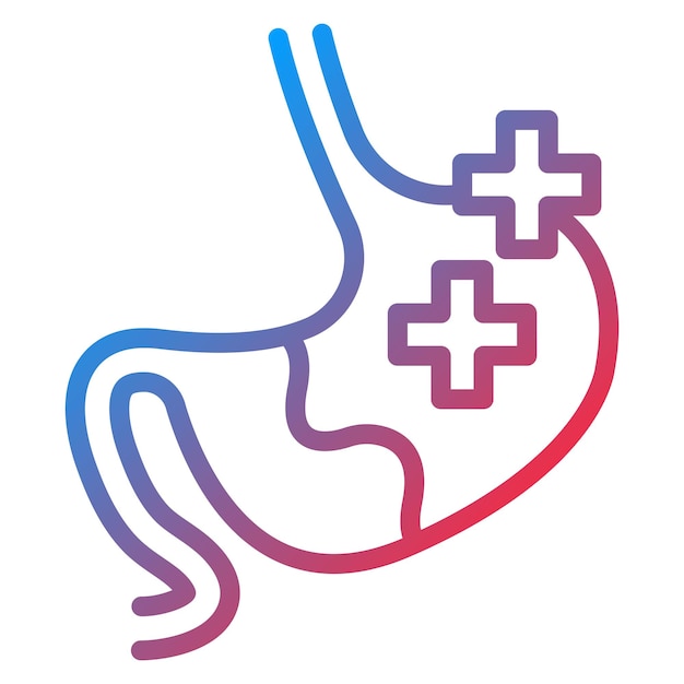Imagen vectorial de iconos de gastroenterología Puede utilizarse para hospitales psiquiátricos