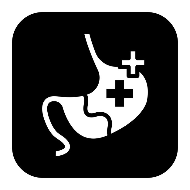 Imagen vectorial de iconos de gastroenterología Puede utilizarse para hospitales psiquiátricos