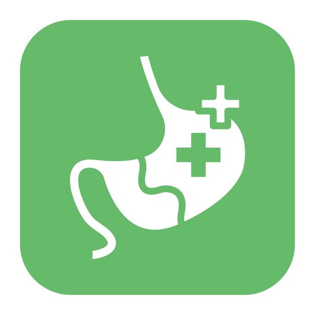 Imagen vectorial de iconos de gastroenterología Puede utilizarse para hospitales psiquiátricos