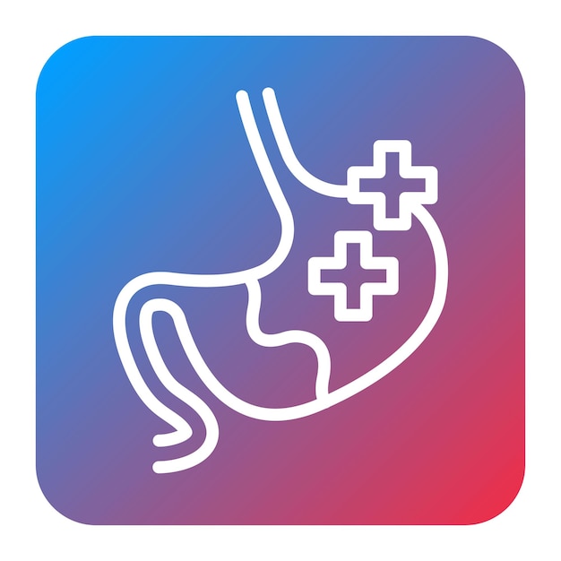 Imagen vectorial de iconos de gastroenterología Puede utilizarse para hospitales psiquiátricos