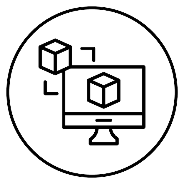 Imagen vectorial de iconos gemelos digitales Se puede utilizar para la Disrupción Digital