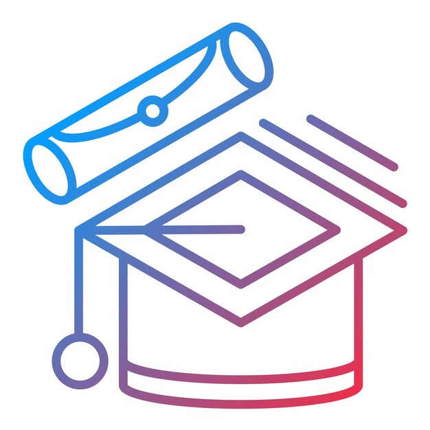 Imagen vectorial de íconos graduados Se puede utilizar para Back to School