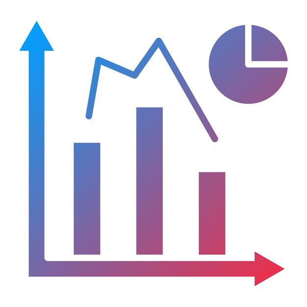 Imagen vectorial de íconos de gráficos de barras Se puede utilizar para negocios y finanzas