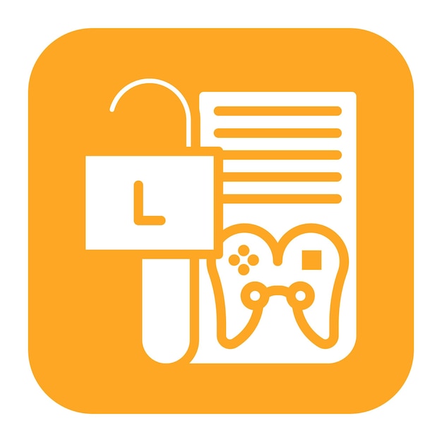 Imagen vectorial de íconos gratis de Drm Se puede utilizar para el desarrollo de juegos