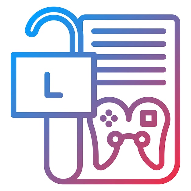 Imagen vectorial de íconos gratis de Drm Se puede utilizar para el desarrollo de juegos