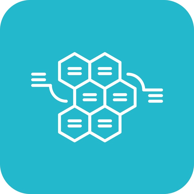 Imagen vectorial de iconos de hexágonos alternados Se puede utilizar para infografías