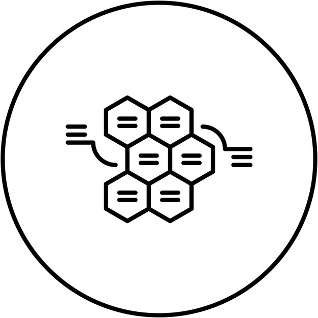 Imagen vectorial de iconos de hexágonos alternados Se puede utilizar para infografías