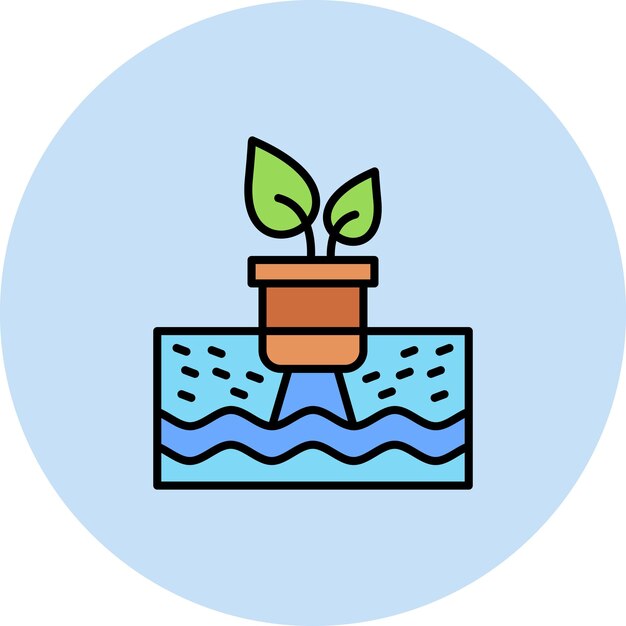 Imagen vectorial de iconos hidroponicos Puede utilizarse para productos ecológicos